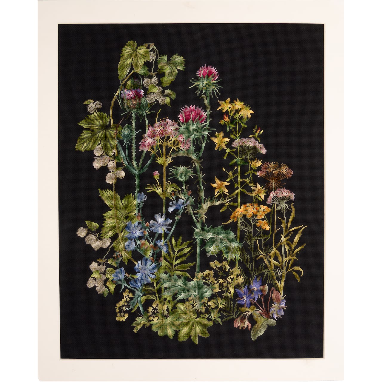 Thea Gouverneur Since 1959® Wild Herbs Black Edition Counted Cross Stitch Kit